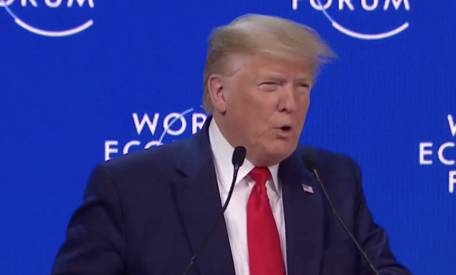 Trump 'Loves' Negative Rates and 'Could Get Used' to Them, Criticizes Fed at World Economic Forum, China Trade Deal