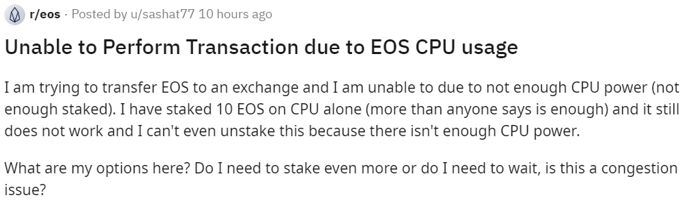 eos issues blockchain