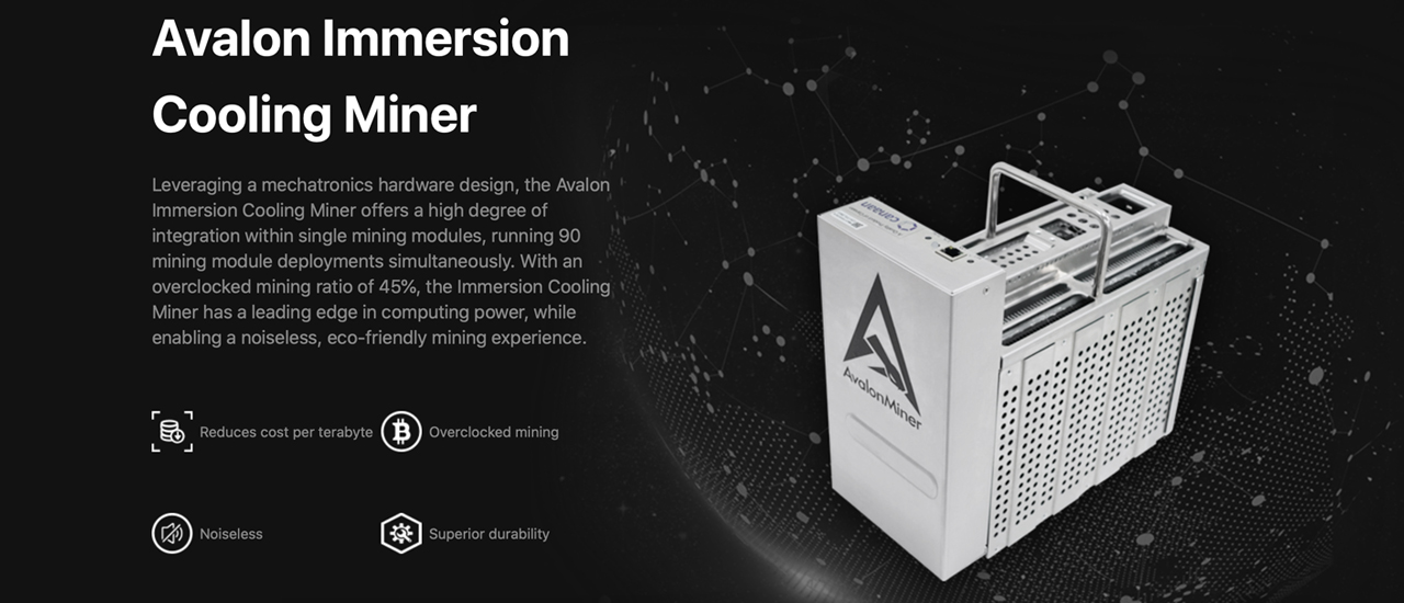 Canaan Launches Submerged Liquid-Cooled Bitcoin Miner, Noiseless Device Boasts 50 Terahash